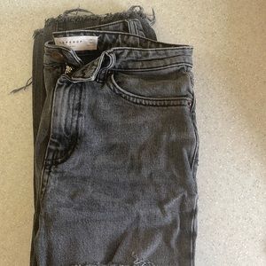 Topshop straight leg cropped jeans